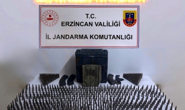 Erzincan'da bin 96 adet kaleşnikof mermisi ve 3 adet şarjör ele geçirildi