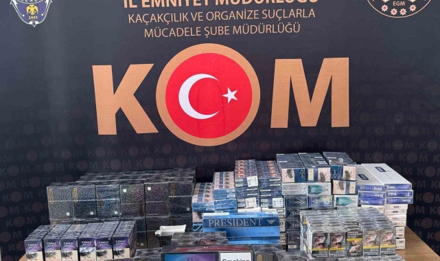 Erzurum'da 645 paket kaçak sigara yakalandı
