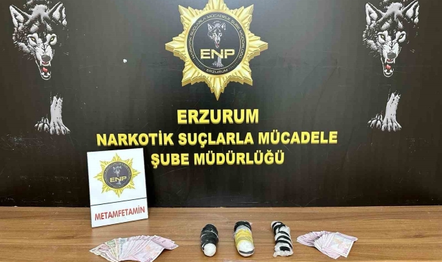 Erzurum'da 825,93 gram metamfetamin ele geçirildi