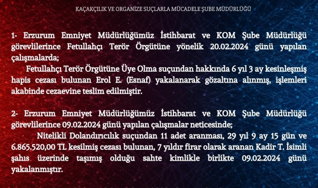 Erzurum'da FETÖ üyesi esnaf yakalandı