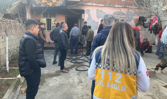 Evde çıkan yangın korkuttu