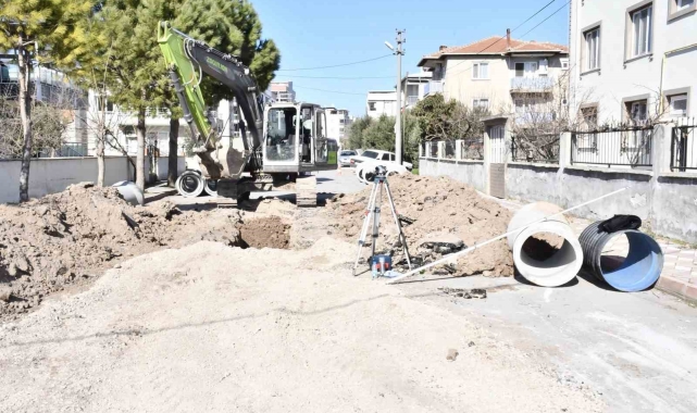 Genel Müdür Aslay'dan yağmur suyu hattı çalışmalarında inceleme