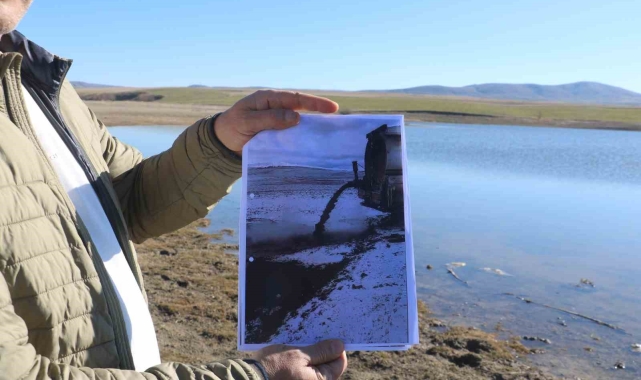 Gölü kirleten firmayı tek kare fotoğraf eleverdi