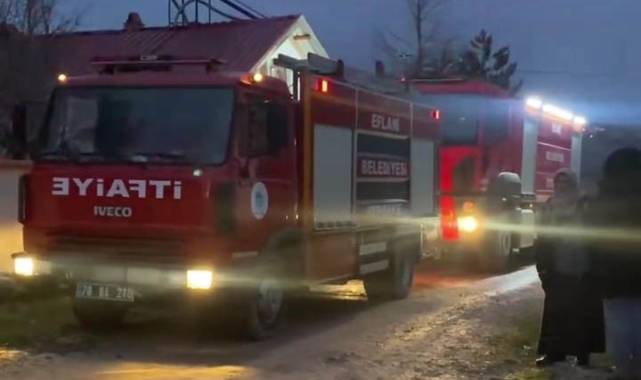 İki katlı evde çıkan yangın söndürüldü