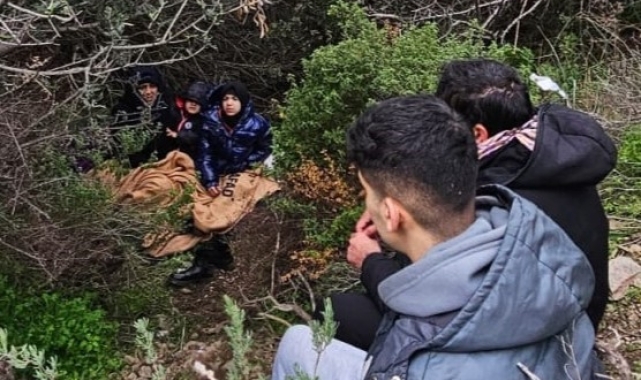 İzmir'de Sahil Güvenlik, göçmenleri karada yakaladı