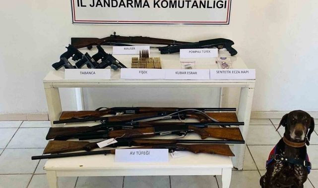 Jandarmadan silah, mühimmat ve uyuşturucu madde operasyonu: 12 kişi yakalandı