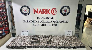 Kastamonu'da 27 bin 944 sentetik ecza ele geçirildi: 3 tutuklanma