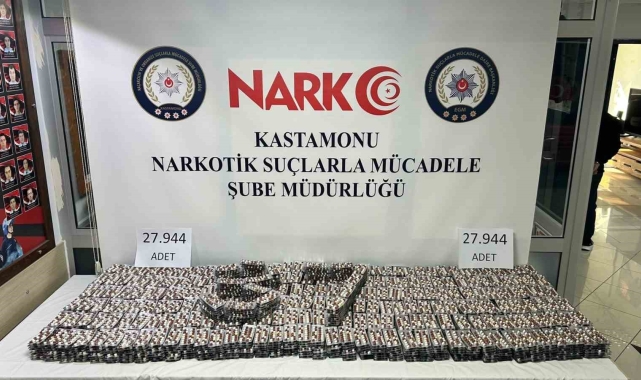 Kastamonu'da 27 bin 944 sentetik ecza ele geçirildi: 3 tutuklanma