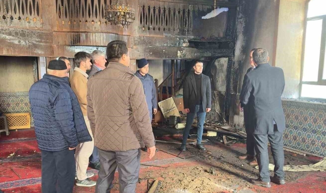 Kaymakam Demirci: "Köy camisindeki yangın sonucu oluşan zarar en kısa sürede karşılanacak"