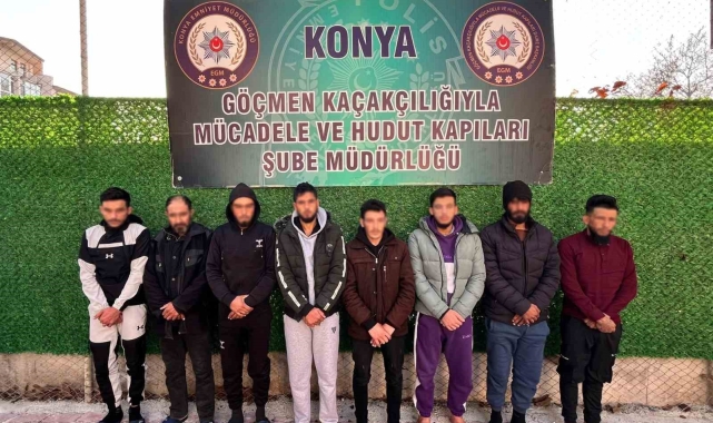 Konya'da 13 düzensiz göçmen yakalandı