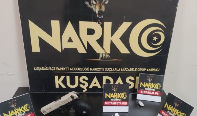 Kuşadası'nda yakalanan iki şahıstan uyuşturucu ele geçirildi
