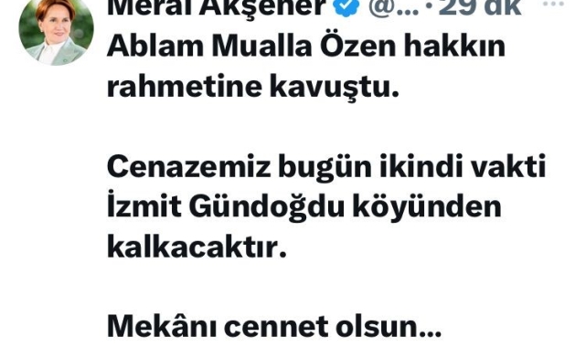 Meral Akşener hayatını kaybeden ablası için Kocaeli'ye geliyor