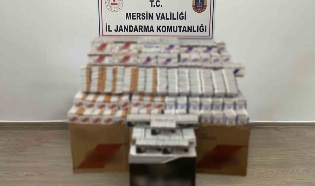 Mersin'de 61 bin 700 adet kaçak makaron ele geçirildi:3 gözaltı