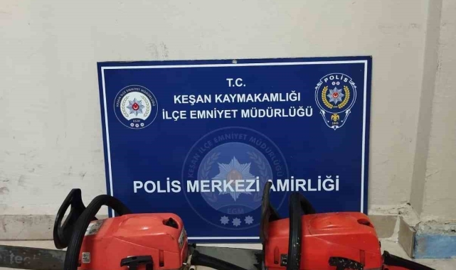 Motorlu testere hırsızları yakalandı
