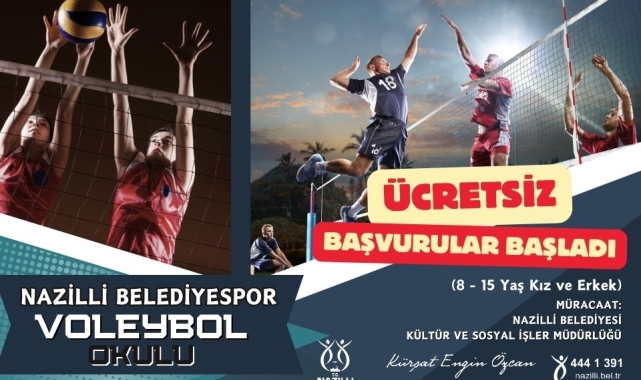Nazilli Belediyespor Voleybol Okulu kayıtları başladı