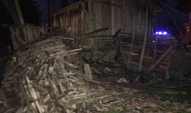 Odun almak için girdiği koruluk çökünce yaralandı