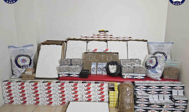 Oltu polisi kaçak sigara ele geçirildi