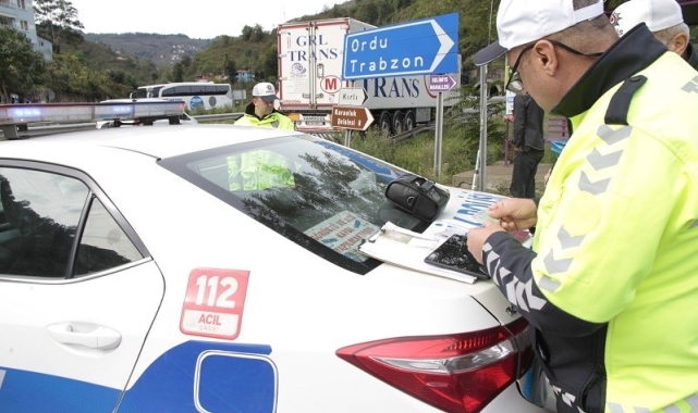 Ordu'da bir haftada 16 binden fazla araç denetlendi
