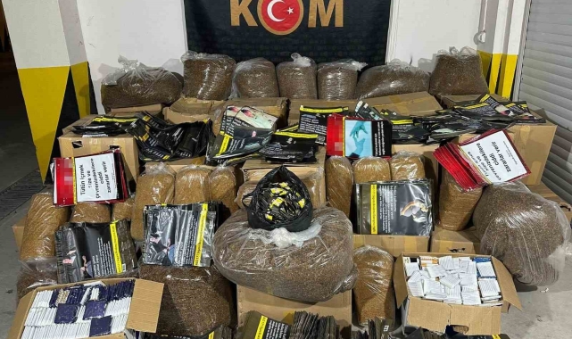 Piyasa değeri 3 milyon 500 bin TL olan kaçak ürün ele geçirildi