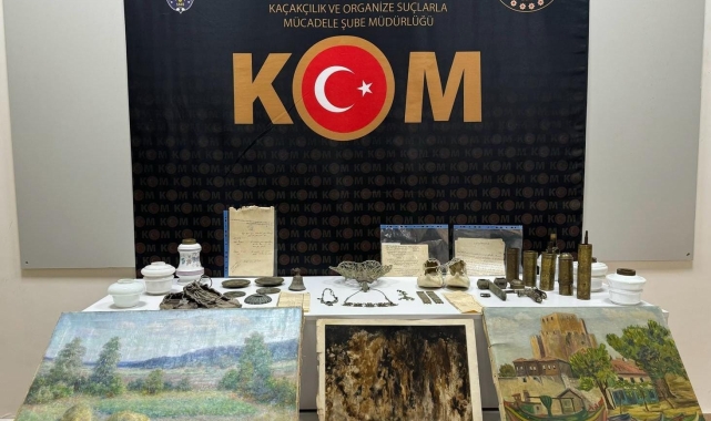 Polis uygulamasında etnografik eserler ele geçirildi