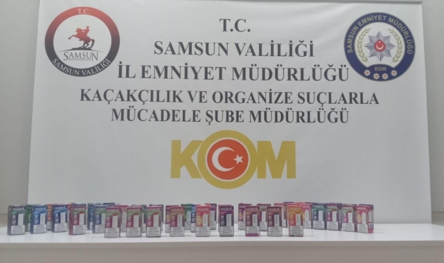 Samsun'da gümrük kaçağı elektronik sigara ele geçirildi