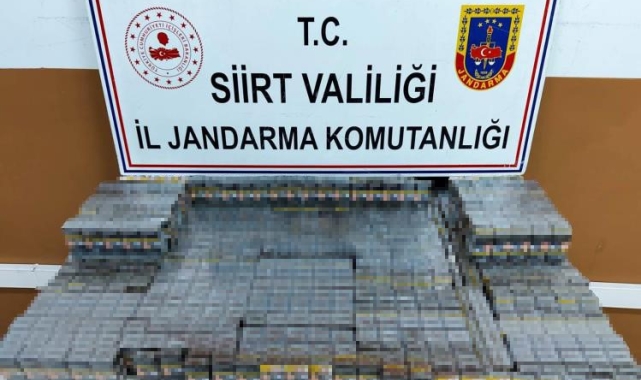Siirt'te bin 100 paket kaçak sigara ele geçirildi