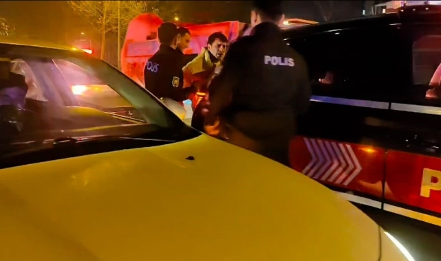 Şişli'de iki grup arasında çıkan kavgaya polis havaya ateş ederek müdahale etti... O anlar kamerada