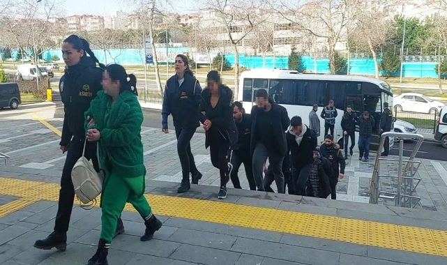 Tekirdağ merkezli 7 ildeki "KAFES-36" operasyonunda 18 kişi adliyede