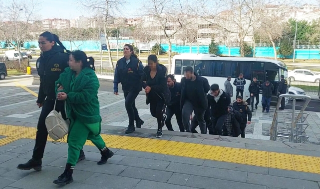 Tekirdağ merkezli 7 ildeki "KAFES-36" operasyonunda 9 kişi tutuklandı