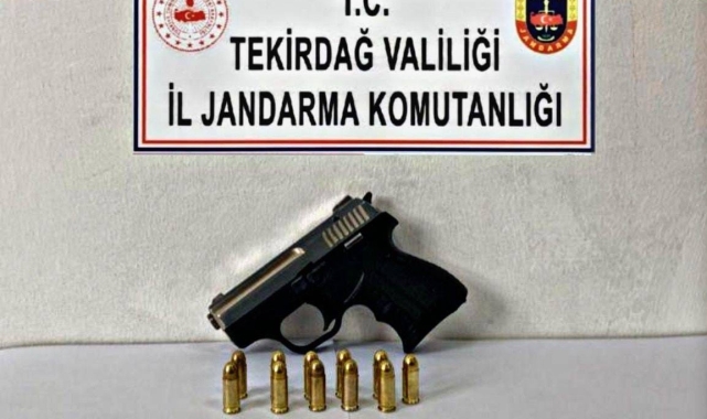 Tekirdağ'da tabancalar ele geçirildi