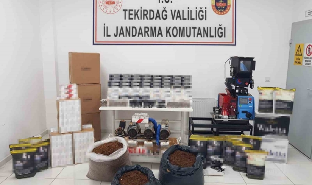 Tekirdağ'da tütün ve makaron operasyonu