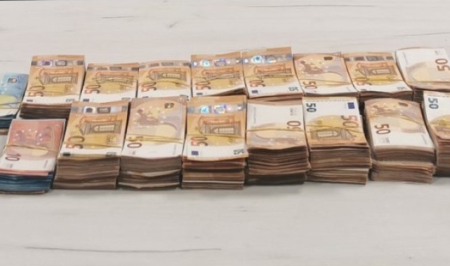 Tırın dondurucusuna konulan 153 bin euro ele geçirildi