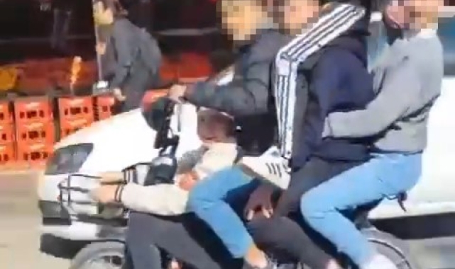 Tokat'ta tehlikeli yolculuk: Görüntüler hayrete düşürdü