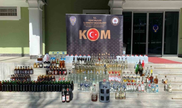 Uşak'ta kaçak alkol operasyonu