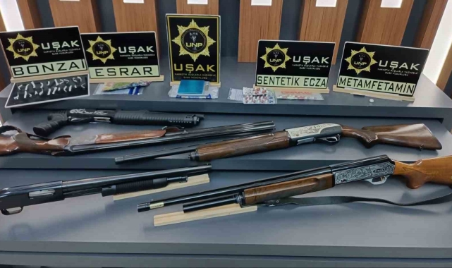 Uşak'taki uyuşturucu operasyonunda 10 kişi gözaltına alındı