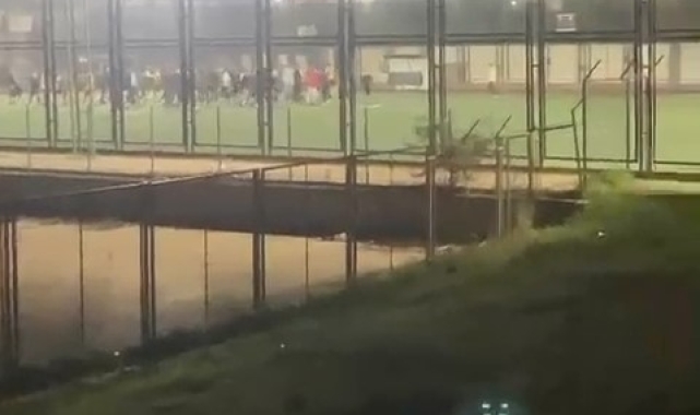 Yeşil saha bir anda boks ringine döndü