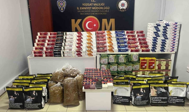 Yozgat'ta 111 bin kaçak makaron ele geçirildi