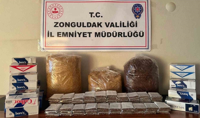 Zonguldak'ta 7 bin 860 adet doldurulmuş makaron ele geçirildi