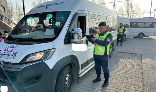 104 okul servisi jandarma ekiplerince denetlendi