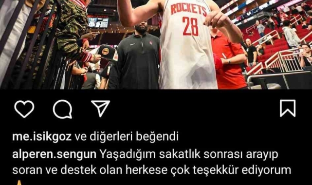 Alperen Şengün'den sakatlığıyla ilgili açıklama