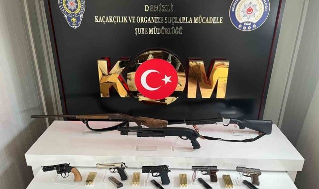 Denizli'de silah kaçakçılığı operasyonu: 3 gözaltı