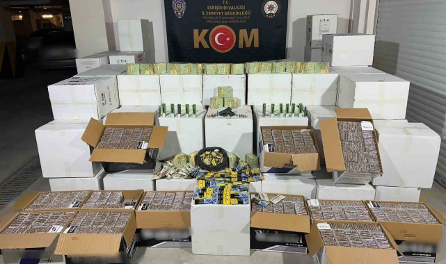 Eskişehir'de 1 milyon TL değerinde tütün ürünü ele geçirilirdi