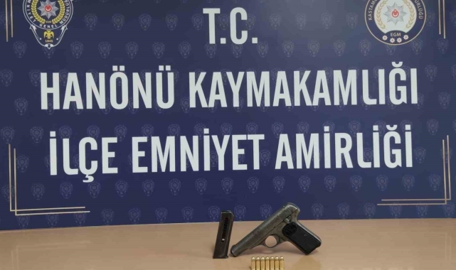 Kastamonu'da ruhsatsız tabanca ele geçirildi