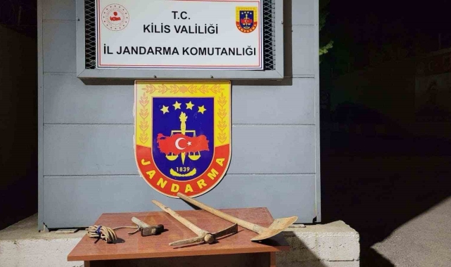 Kilis'te kaçak kazı yapan zanlı suçüstü yakalandı