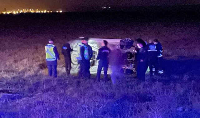 Kontrolden çıkan araç tarlaya uçtu: 1 yaralı