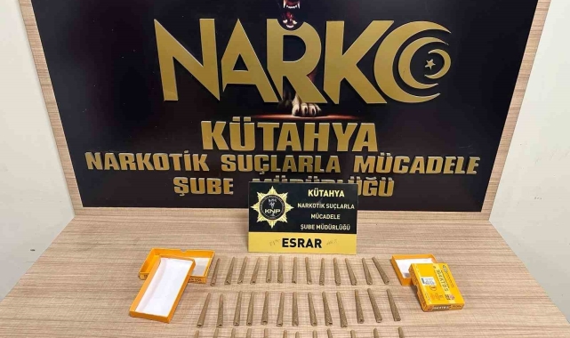 Kütahya'da aracında uyuşturucu ile yakalanan şüpheli tutuklandı