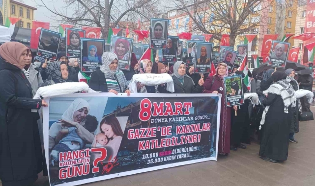 Kütahya'da kadınlar Gazze için yürüdü