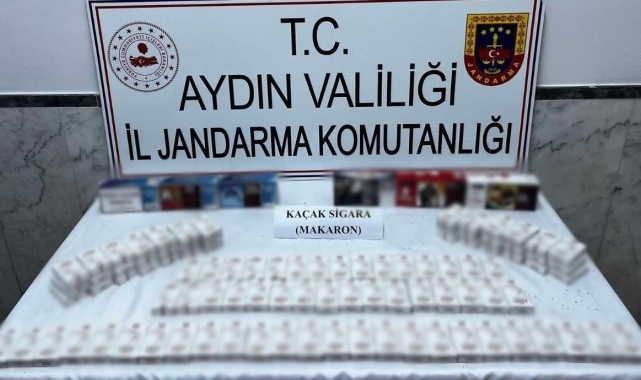 Kuyucak'ta 75 paket içi dolu makaron ele geçirildi