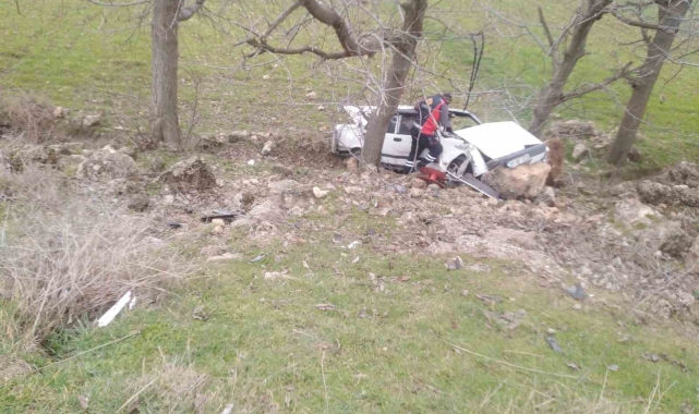 Mardin'de devrilen otomobildeki 2 kişi yaralandı