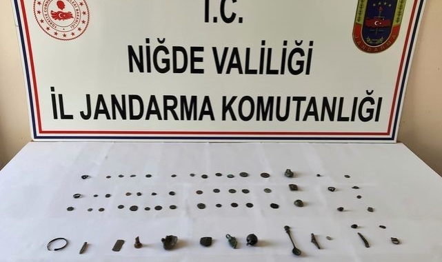Niğde'de 75 tarihi obje ele geçirildi